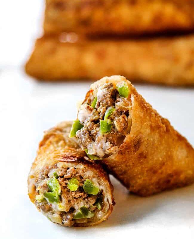 Cheesesteak Egg Rollw Spicy Mayo